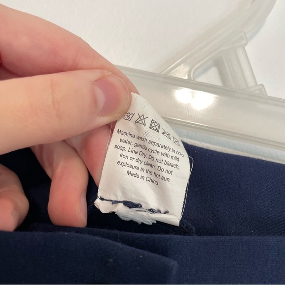 HR FARM Horse Riding Suede Breeches Navy Blue Striped Equestrian Pants Horseback - Picture 10 of 16